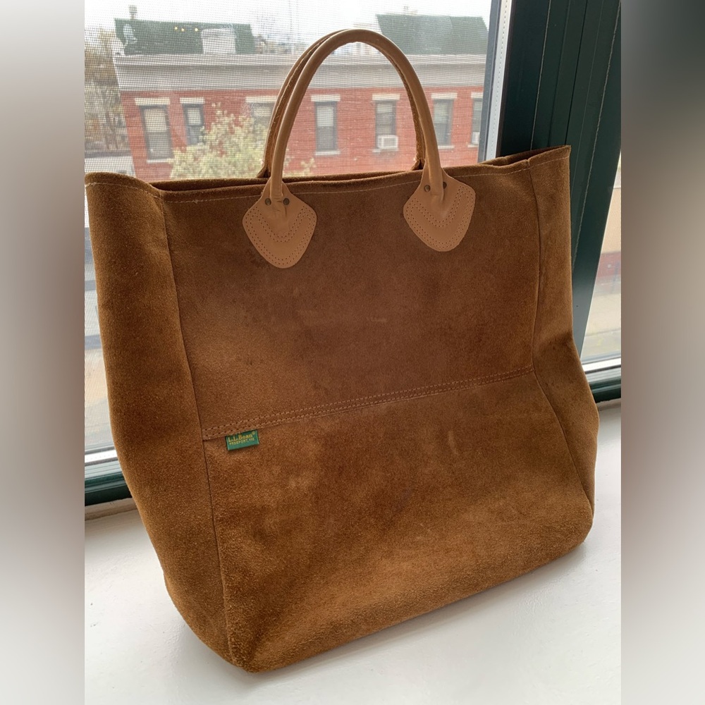 Vintage LL Bean Suede Tote